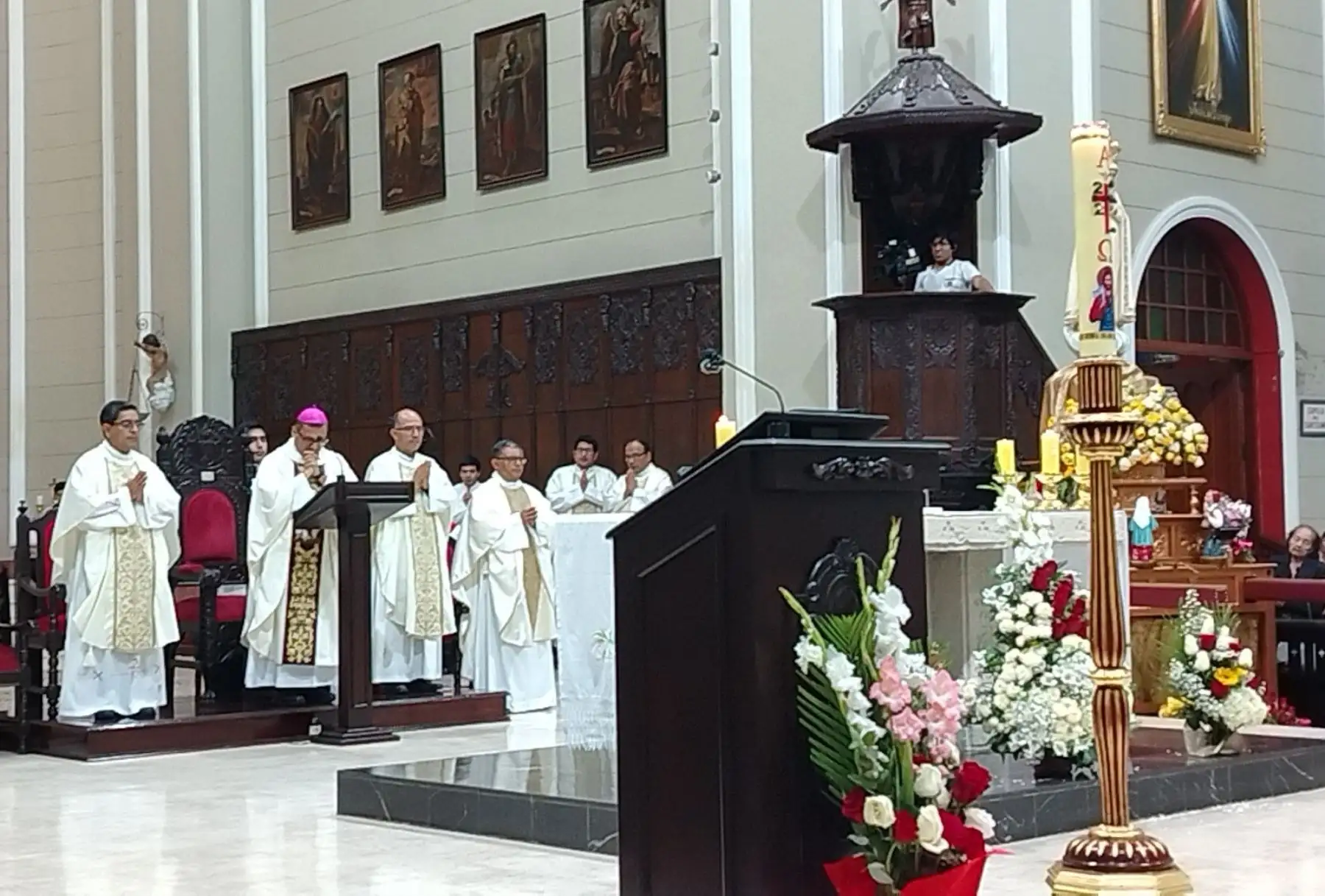 Con misa de acción de gracias celebrada en la catedral, Chiclayo se prepara para la ceremonia de Entronización del papa León XIV que se realizará el domingo 18 en el Vaticano. ANDINA/Difusión
