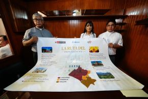 La titular del Mincetur resaltó el impacto cultural, espiritual y económico de este proyecto, que tiene como punto de partida la región Lambayeque, donde el papa León XIV desarrolló una intensa labor misionera. Foto: ANDINA/Mincetur