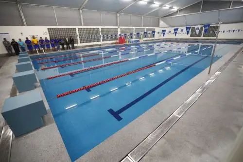 La Biblioteca Nacional del Perú en su sede de San Borja, reinauguró su piscina olímpica, que será destinada a clases de natación para personas de todas las edades, como parte de los servicios educativos y recreativos que brinda la institución. Foto: ANDINA/Daniel Bracamonte
