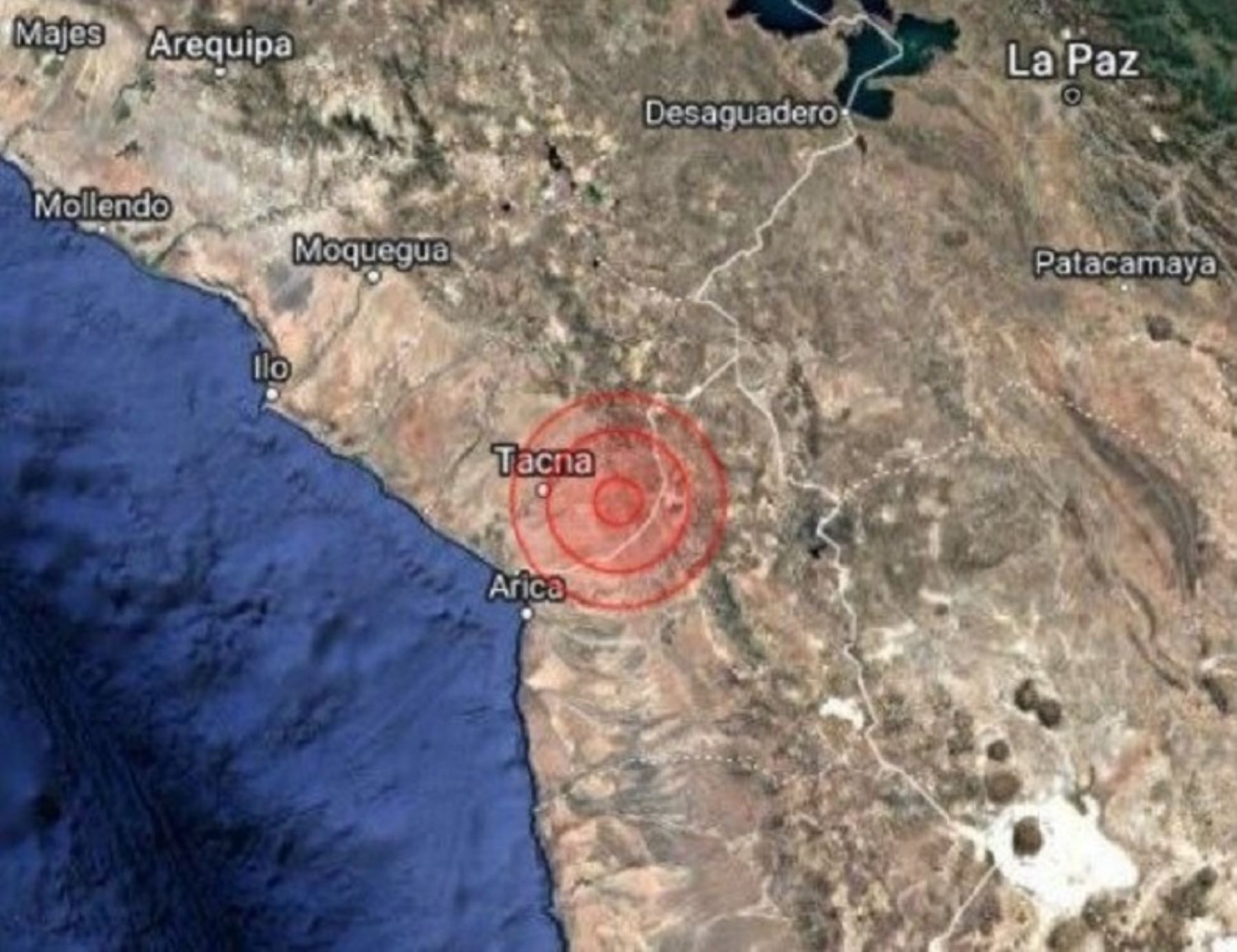 Tacna fue remecida esta mañana por un sismo de magnitud 4.0, informó el IGP.