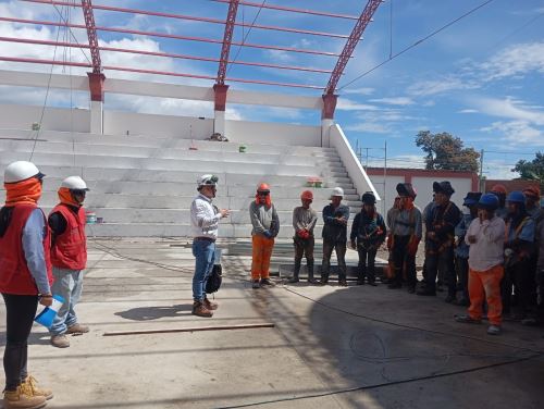 Sunafil suspendió una obra de infraestructura educativa en la región San Martín tras detectar incumplimientos en temas de seguridad laboral y de salud. ANDINA/Difusión