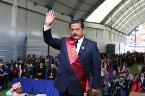 Gobernador de Huancavelica, Leoncio Huayllani. Foto: ANDINA/archivo