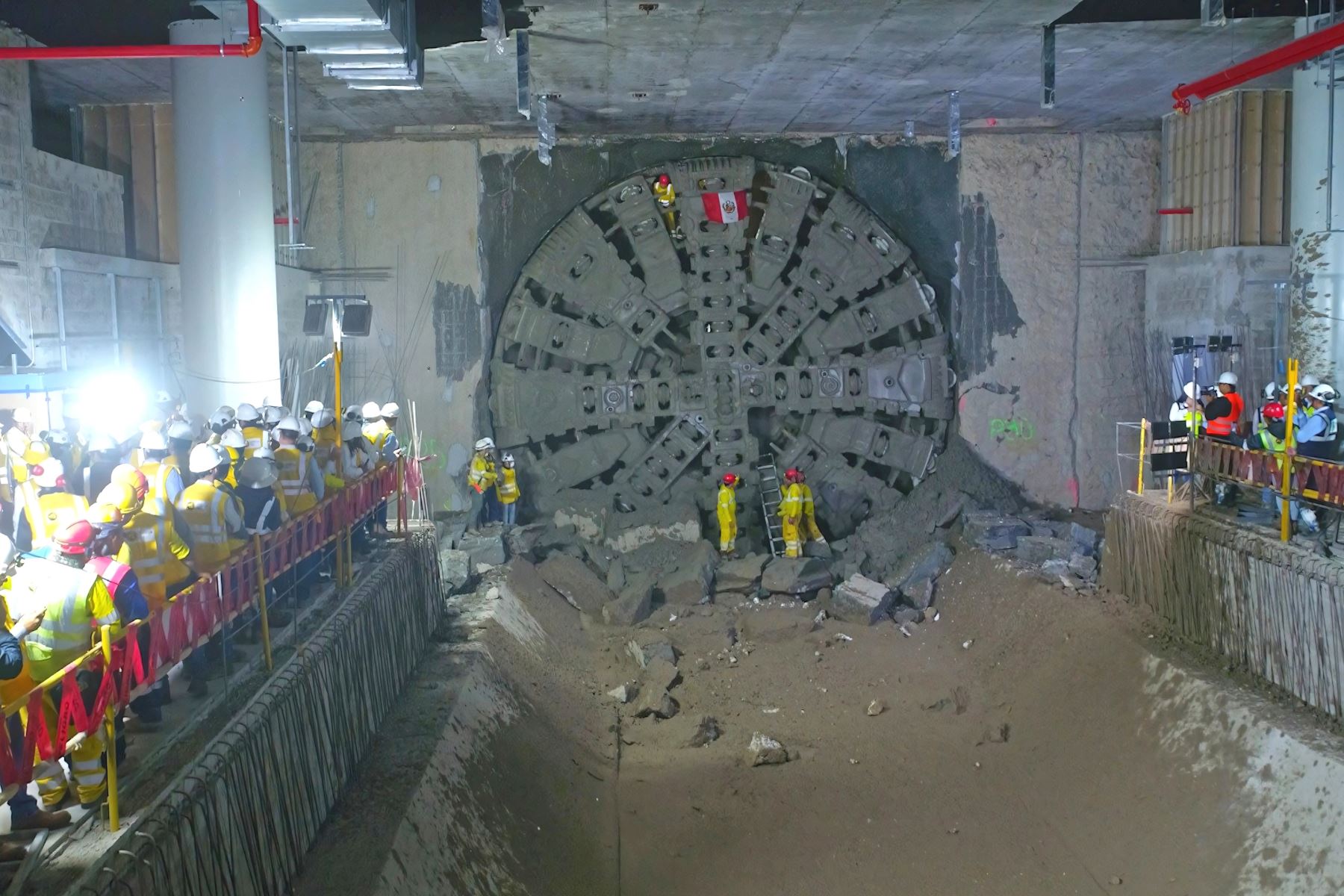 Los 766 metros de túnel construidos corresponde al tramo que va desde la Estación Parque Murillo (E-11) a la Estación Tingo María (E-10), informó el MTC. Foto: ANDINA/Difusión