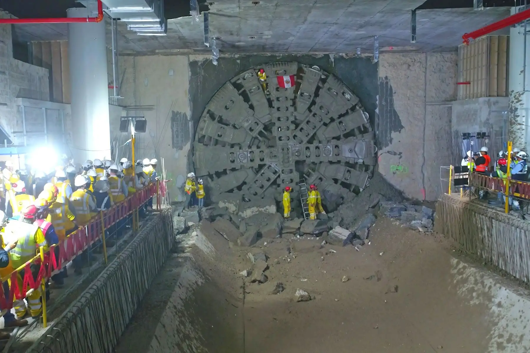 Los 766 metros de túnel construidos corresponde al tramo que va desde la Estación Parque Murillo (E-11) a la Estación Tingo María (E-10), informó el MTC. Foto: ANDINA/Difusión