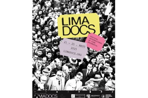 Pieza gráfica promocional del primer festival LimaDocs. Imagen: Cortesía.