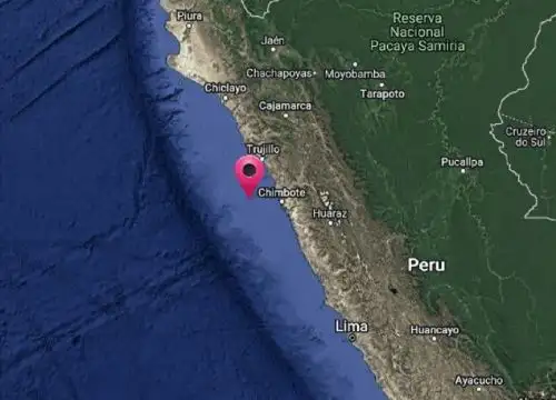 Un temblor de magnitud 5.0 se registró esta mañana cerca de la ciudad de Chimbote. El sismo fue percibido también en Trujillo.