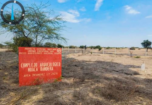 Especialistas de la Dirección de Cultura de Lambayeque ejecutaron un operativo de protección del patrimonio cultural en la Huaca Bandera afectada por un atentado.
