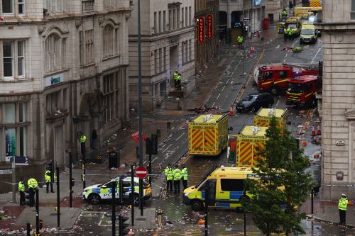 Calle de Liverpool donde este lunes se produjo un atropello masivo. Foto: EFE