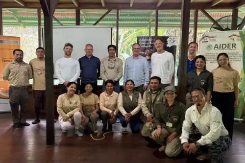 Una delegación de alto nivel de KfW efectuó una visita técnica a la reserva nacional Tambopata. Foto: Sernanp