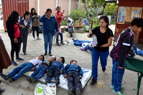 El simulacro de sismo de magnitud 6.0 en Cajamarca dejó 147 fallecidos, 855 heridos, 672,444 afectados. Foto: Cortesía Eduard Lozano