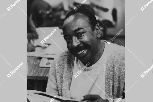 Poeta y decimista Nicomedes Santa Cruz Gamarra, en imagen de febrero de 1971. Foto: Archivo Histórico El Peruano