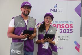 El jefe del INEI, doctor Gaspar Morán informa sobre la realización del II Censo Experimental, que se llevará a cabo del 10 al 22 de junio en los distritos de San Borja y Villa El Salvador, así como en distritos seleccionadas de los departamentos de Loreto y Pasco. Foto: ANDINA/Melina Mejía