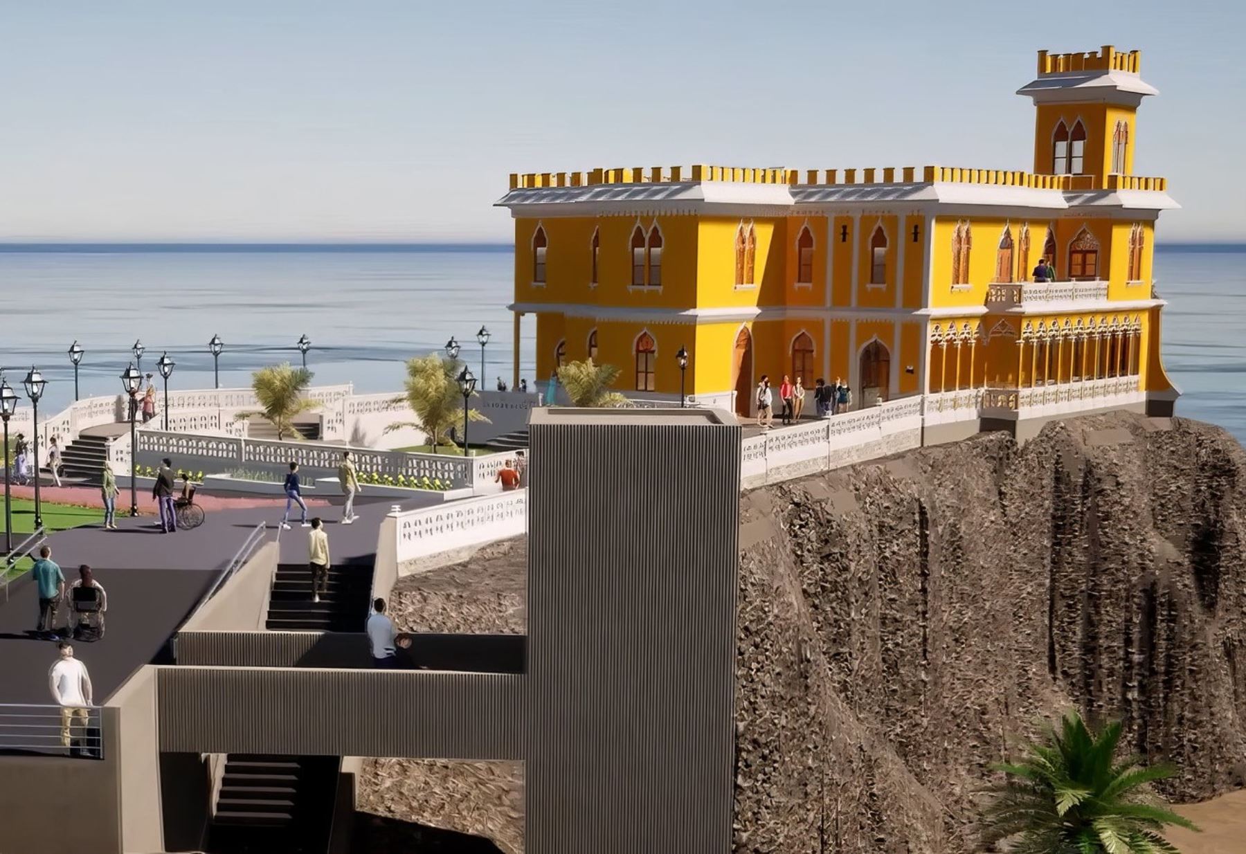 Así lucirá el emblemático Castillo Forga de Mollendo que será convertido en un moderno centro cultural, anunció el Mincetur. ANDINA/Difusión