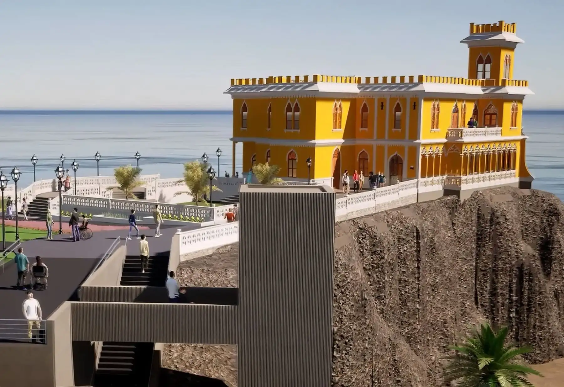 Así lucirá el emblemático Castillo Forga de Mollendo que será convertido en un moderno centro cultural, anunció el Mincetur. ANDINA/Difusión