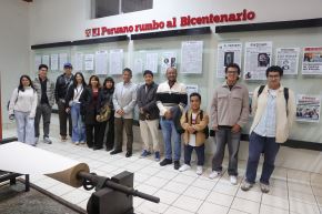  Alumnos del Séptimo ciclo en la Carrera de Comunicación y Periodismo de la UPC visitan Editora Perú para conocer la experiencia "Vive Andina". Foto: ANDINA/Melina Mejía