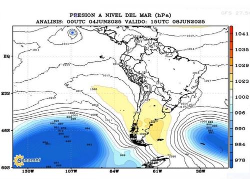 El Anticiclón del Pacífico Sur hace sentir su presencia y provoca la intensificación de la velocidad del viento en la costa central y sur de Perú.