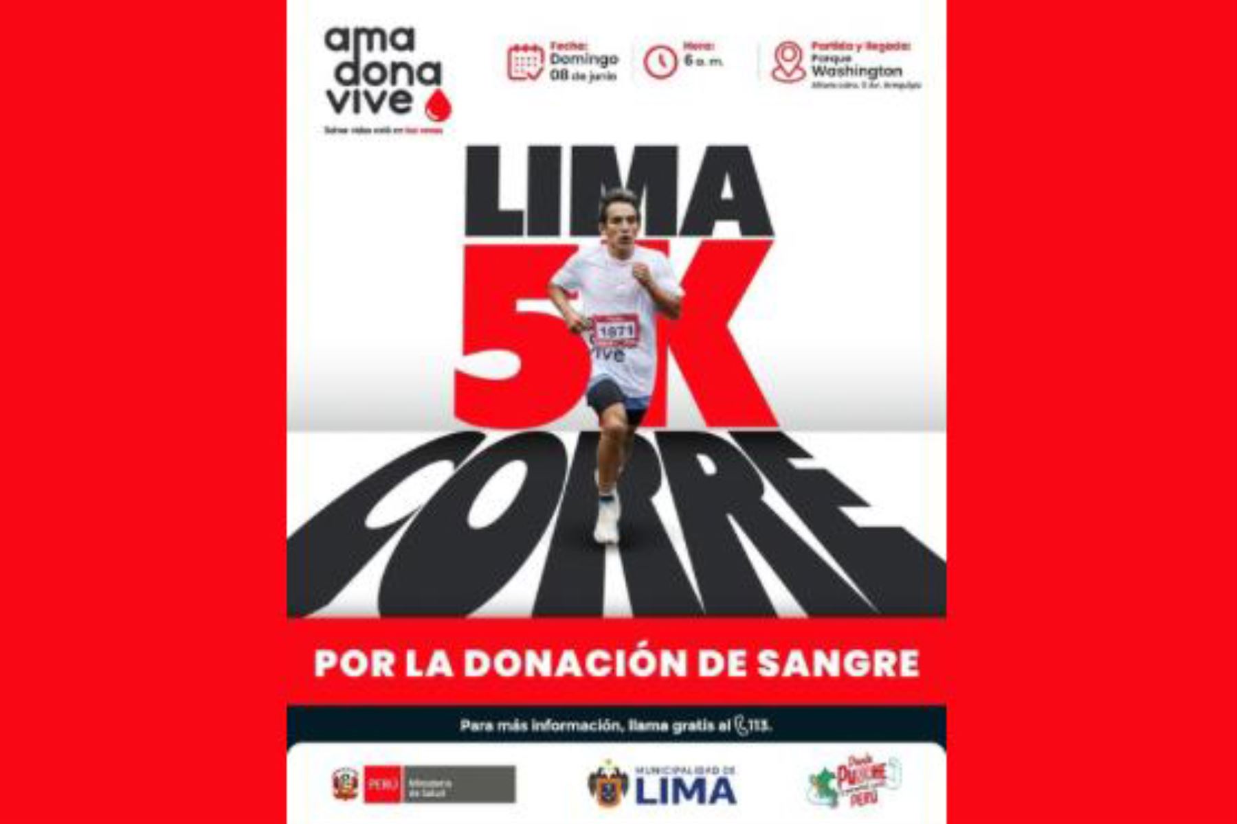 Carrera “Lima Corre 5K se realizará este domingo 8 de junio. Foto: ANDINA/Difusión