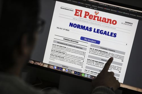 Normas Legales del Diario Oficial El Peruano (imagen referencial). Foto: ANDINA/Jhonel Rodríguez