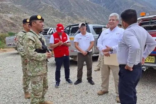 Ministro de Defensa, Walter Astudillo, constató operatividad de puesto de control en Pataz