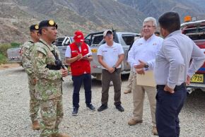Ministro de Defensa, Walter Astudillo, constató operatividad de puesto de control en Pataz