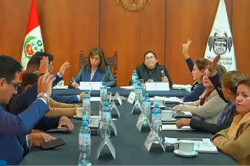 Sesión del Concejo Distrital de Pueblo Libre. Foto: Municipalidad de Pueblo Libre