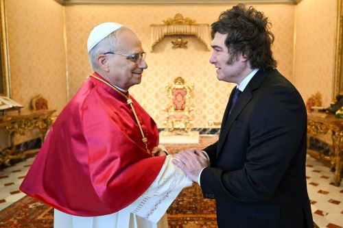 El presidente de Argentina Javier Milei fue recibido  por el papa León XIV en el Vaticano