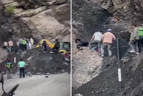 Áncash: dos trabajadores mueren sepultados por derrumbe de cerro