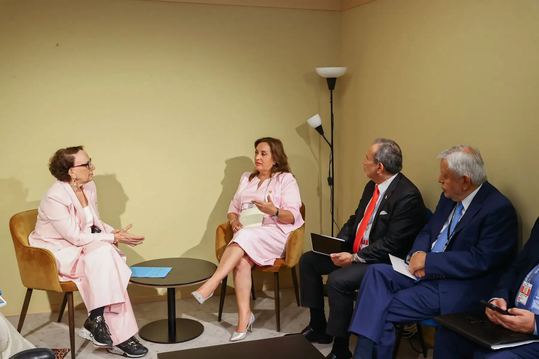 La presidenta Dina Boluarte se reunió con la secretaria general de la Conferencia de las Naciones Unidas sobre Comercio y Desarrollo (Unctad), Rebeca Grynspan. 
Foto: ANDINA/Prensa Presidencia