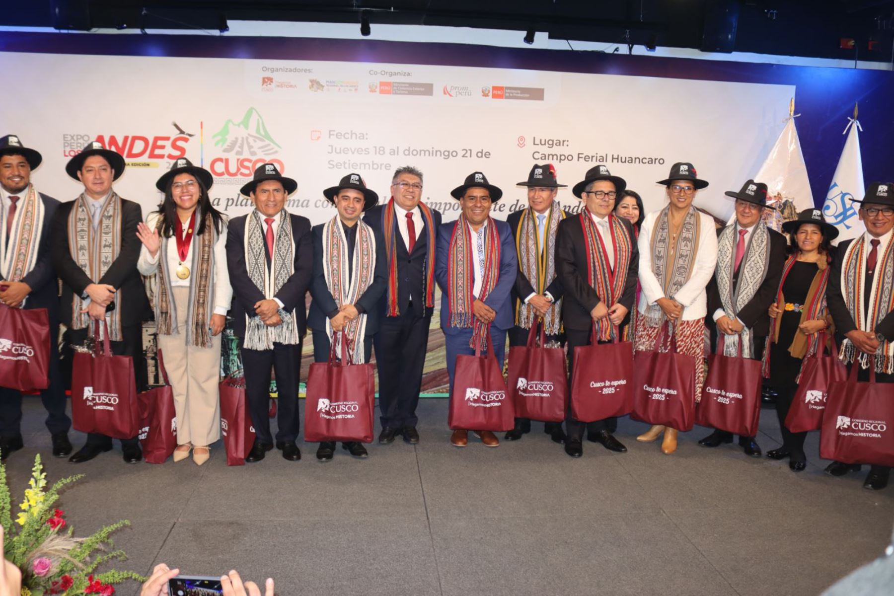 Participantes en el lanzamiento de la Expo Perú Los Andes 2025. Foto: ANDINA/Difusión