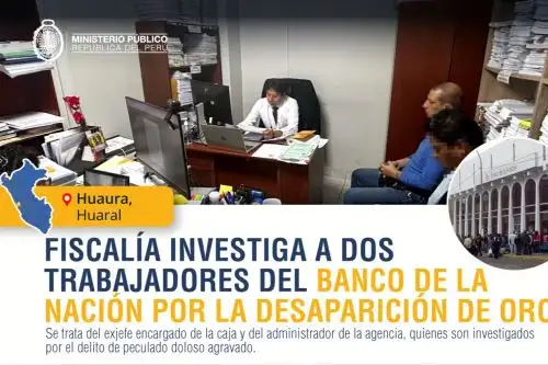 El Ministerio Público investiga a un exjefe encargado de la caja y a administrador de la agencia Huaral 2 por el presunto delito de peculado doloso agravado. Foto: MP