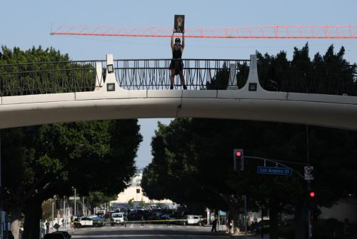 Vista de la ciudad de Los Ángeles, escenario de recientes protestas contra las redadas antimigrantes. Foto: AFP