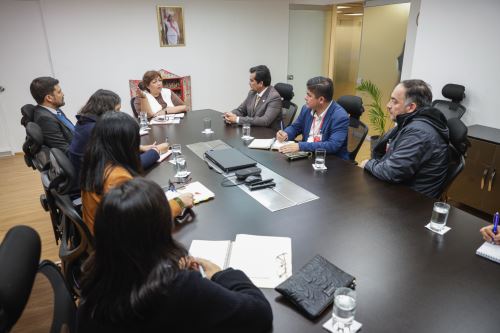 Ministra de la Mujer se reunió con representante del IPD para fortalecer líneas prioritarias del sector. Foto: Difusión