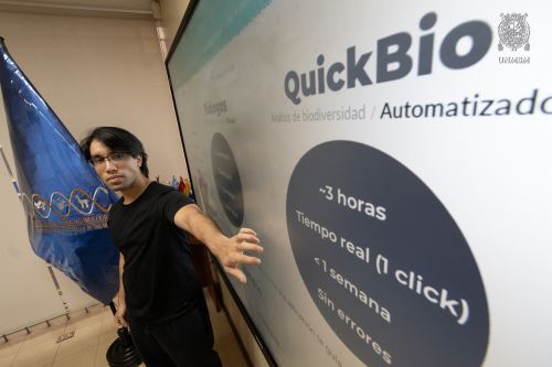 Ítalo Buitrón, biólogo egresado de la UNMSM, creó QuickBio, app que acelera el análisis ambiental.