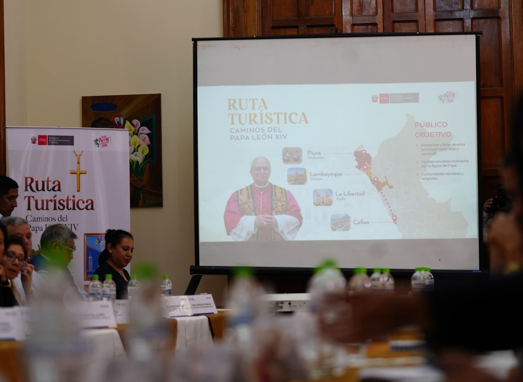 La Gerencia Regional de Comercio Exterior y Turismo de La Libertad estima que la nueva Ruta turística Caminos del Papa León XIV atraería alrededor de 48,000 visitantes a Trujillo. ANDINA/Difusión