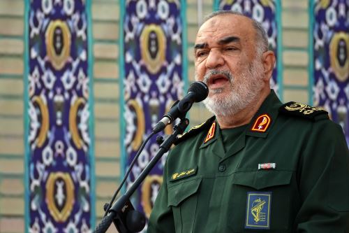 Comandante en jefe de la Guardia Revolucionaria de Irán, general Hossein Salamí Foto: AFP