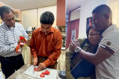 Miguel y Alexander, son dos padres que lograron educar a sus hijos en la igualdad de oportunidades entre el hombre y la mujer. Foto: ANDINA/Lenin Lobatón