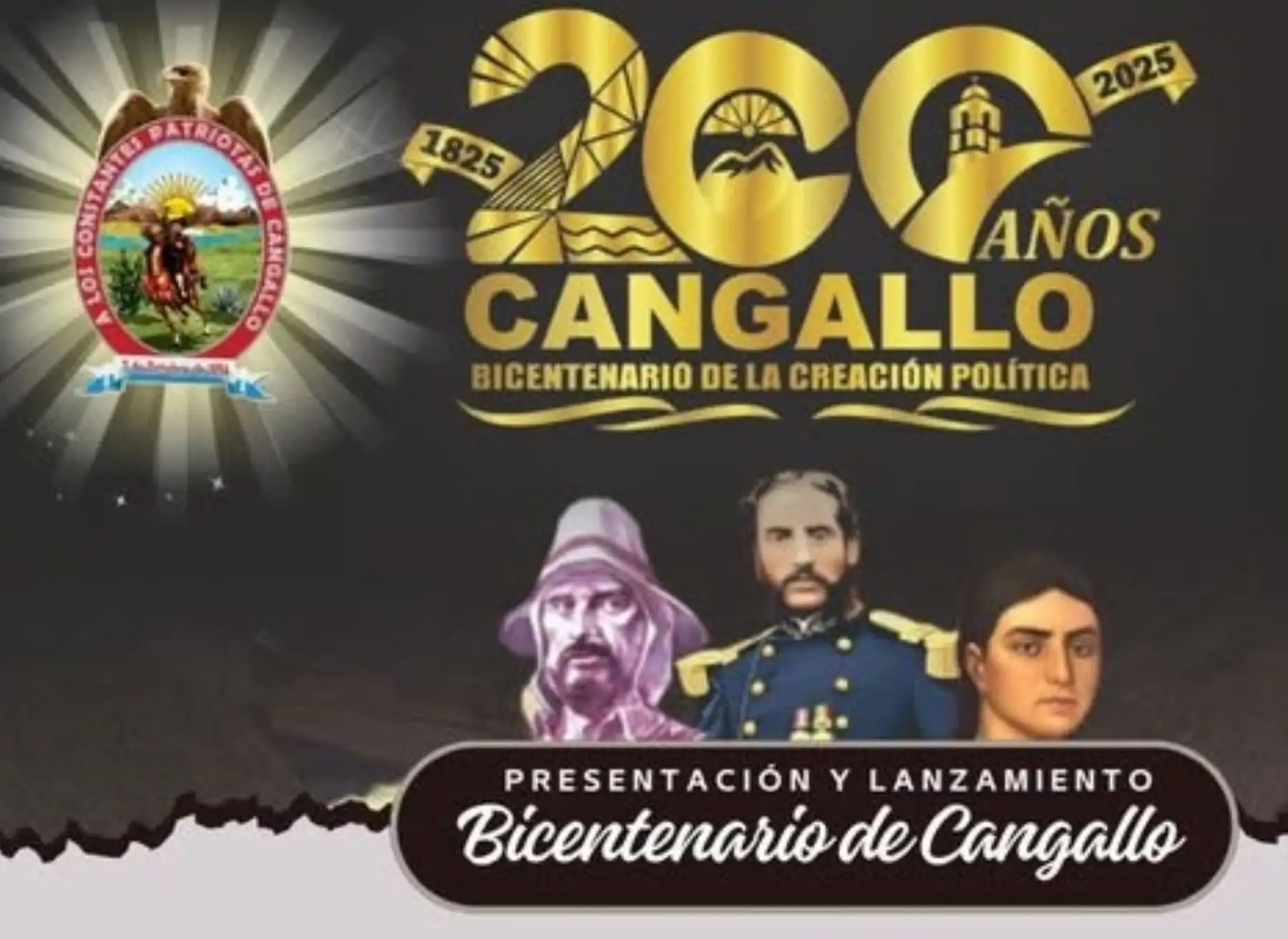 La provincia de Cangallo, región Ayacucho, inició hoy viernes 13 de junio los festejos centrales por sus 200 años de creación política.