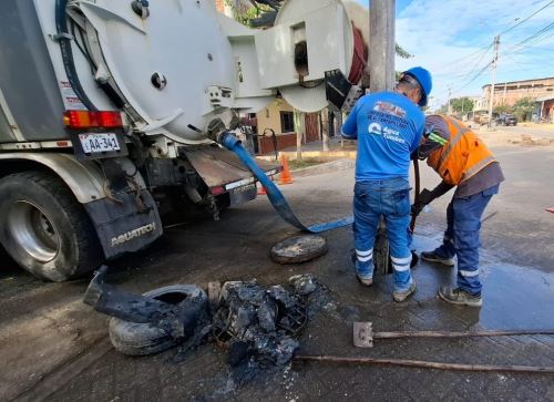 OTASS puso en marcha en Tumbes una nueva estrategia para brindar asistencia ante emergencias con cisternas e hidrojets a través del aplicativo ApoyOtass. ANDINA/Difusión