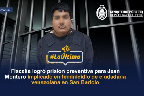 La Policía Nacional del Perú capturó a Jean Montero Huaylinos, uno de los dos hombres implicados en la violación y asesinato de la ciudadana venezolana ANDINA/Difusión