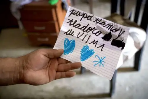 Una de las cartas escritas por Vilma, hija de Nilo. Fotos: ANDINA/Gobierno Regional del Callao