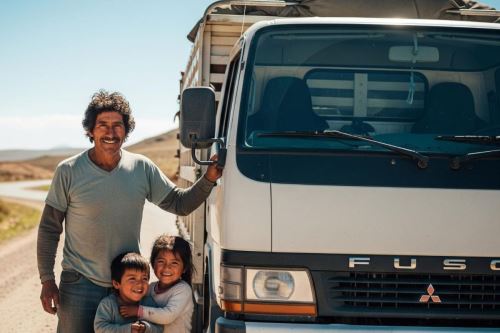 Papá camionero. Foto: ANDINA/Difusión