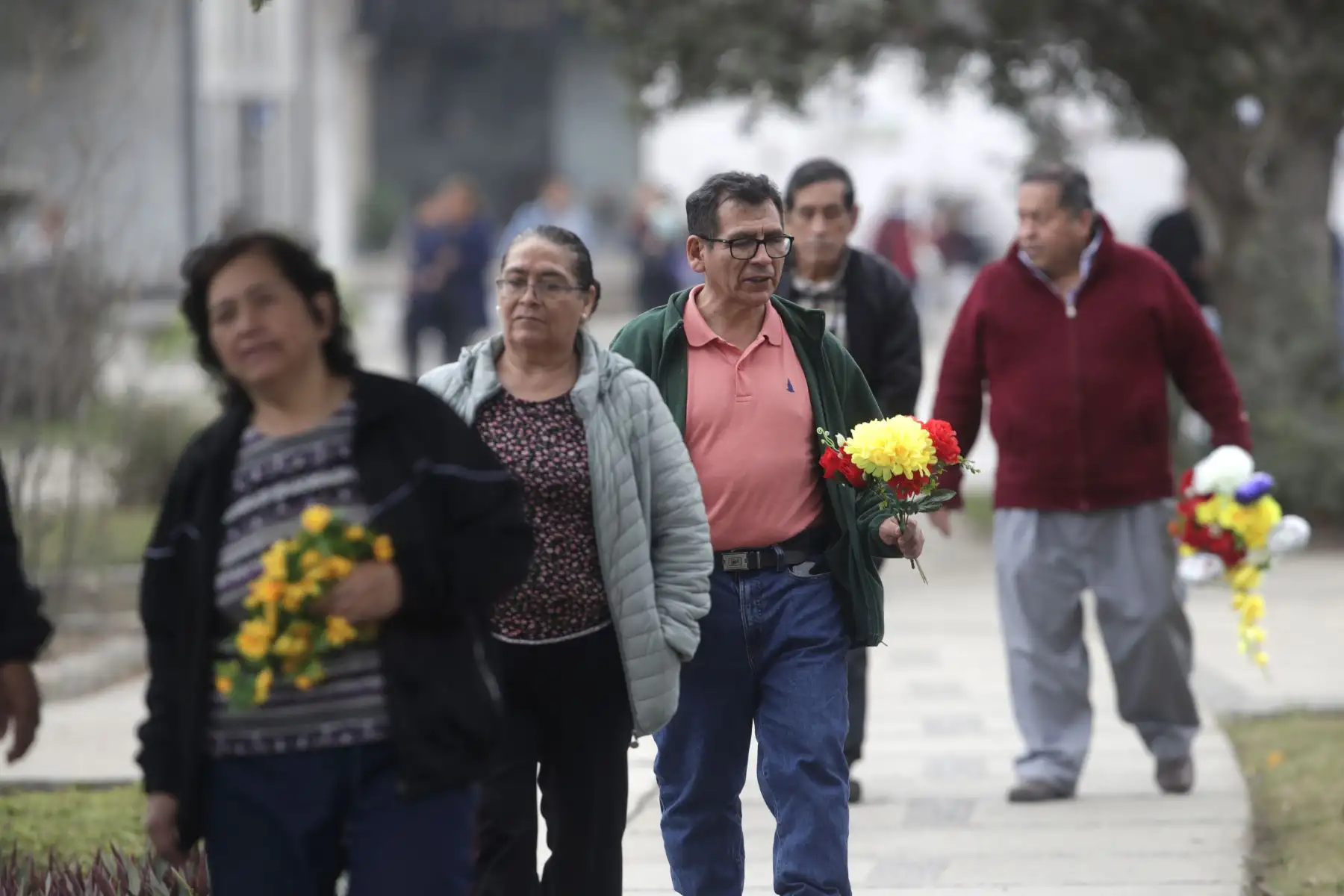 En conmemoración por el Día del Padre, que se celebra el tercer domingo de junio, miles de personas llegan hoy hasta los cementerios de Lima y Callao, a fin de rendir homenaje a sus padres y abuelos con diferentes manifestaciones de afecto. En la imagen, Cementerio El Ángel.
Foto: ANDINA/Eddy Ramos