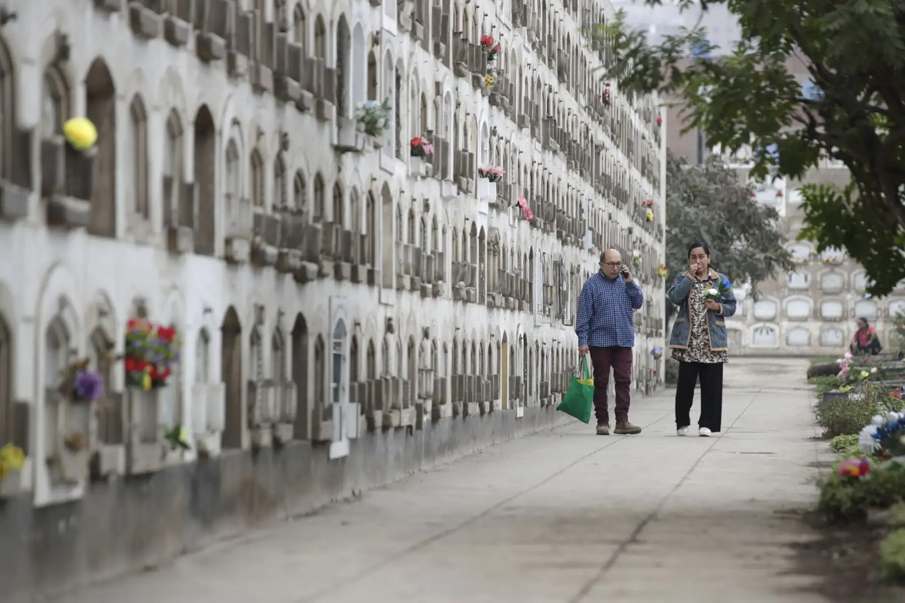 En conmemoración por el Día del Padre, que se celebra el tercer domingo de junio, miles de personas llegan hoy hasta los cementerios de Lima y Callao, a fin de rendir homenaje a sus padres y abuelos con diferentes manifestaciones de afecto. En la imagen, Cementerio El Ángel.
Foto: ANDINA/Eddy Ramos