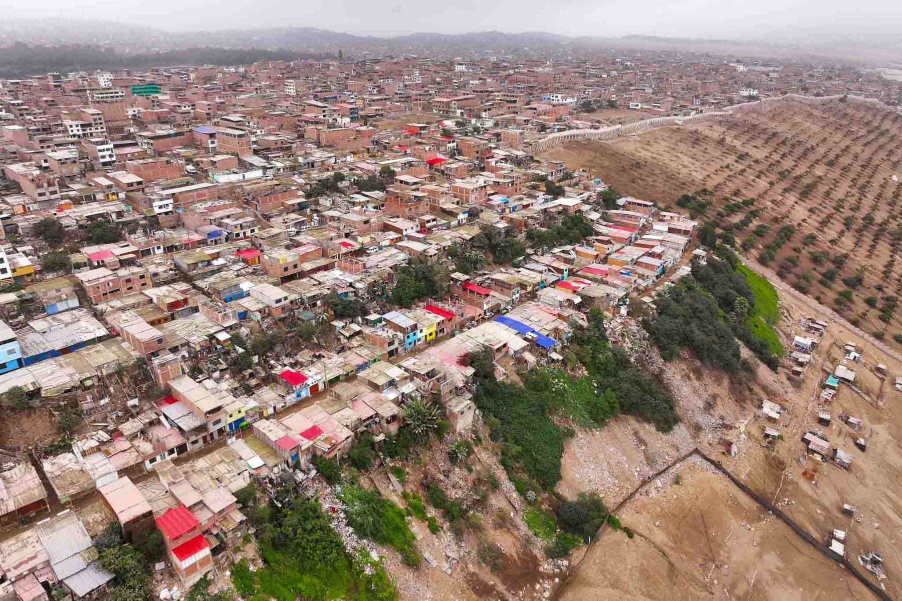 Lomo de Corvina está catalogado como una de las zonas más vulnerables de Lima frente a sismo de gran magnitud. Foto: ANDINA/