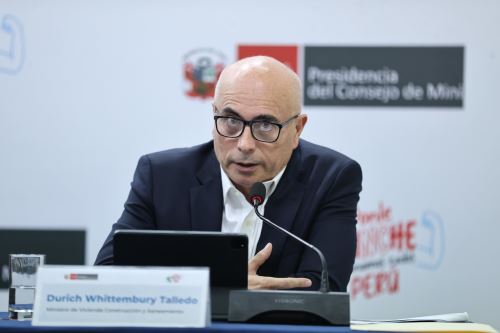 Ministro de Vivienda, Construcción y Saneamiento,  Durich Whittembury. ANDINA/Difusión