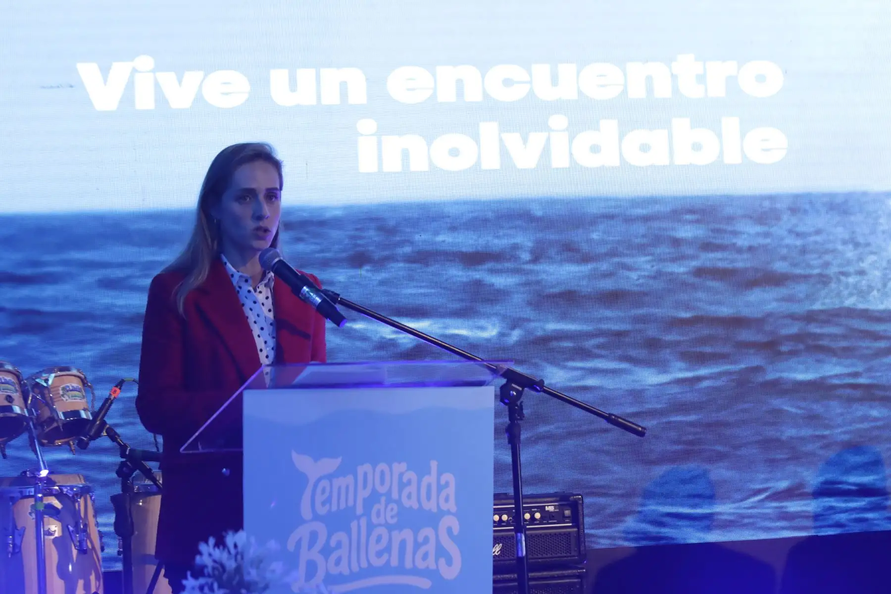 PROMPERÚ anuncia oficialmente la campaña de promoción de Avistamiento de Ballenas 2025 en las regiones de Piura y Tumbes. Esta iniciativa tiene como objetivo promover el turismo responsable y sostenible. En la imagen,  María Del Sol Velásquez García
Directora de Promoción de Turismo de PROMPERÚ.
Foto: ANDINA/ Eddy Ramos