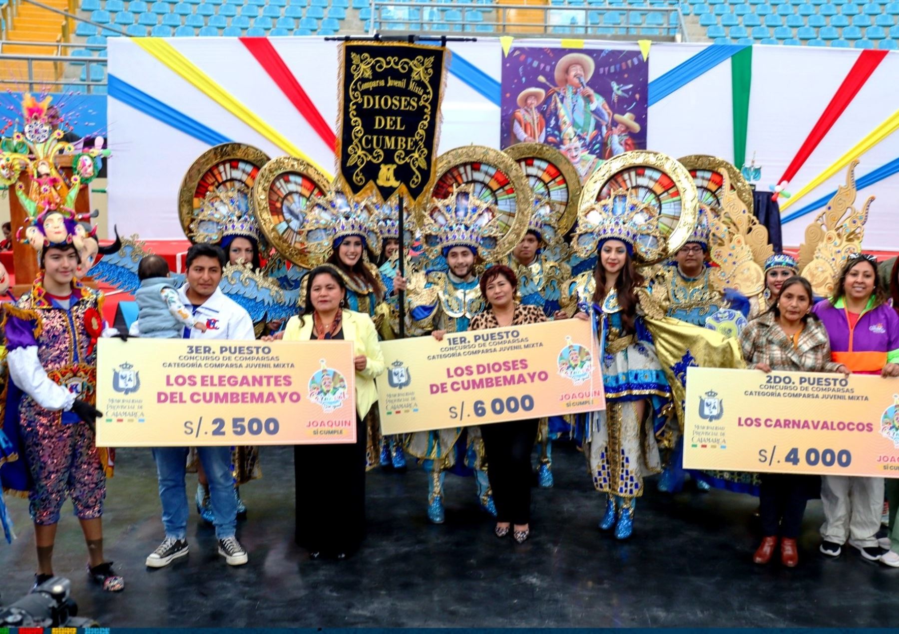 El comité organizador del carnaval de Cajamarca 2025 premió a los ganadores de los diversos concursos de la tradicional fiesta popular celebrada en marzo pasado. ANDINA/Difusión