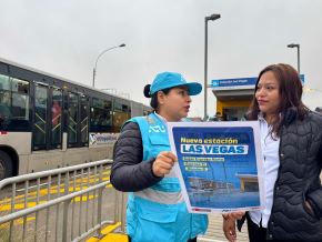 Nueva estación Las Vegas del Metropolitano se ubica entre las avenidas México y Universitaria, en Comas. Foto: ATU