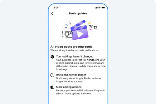 Ahora todos los videos se publicarán como Reels, sin límites de duración ni formato.