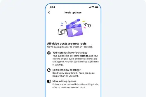 Ahora todos los videos se publicarán como Reels, sin límites de duración ni formato.